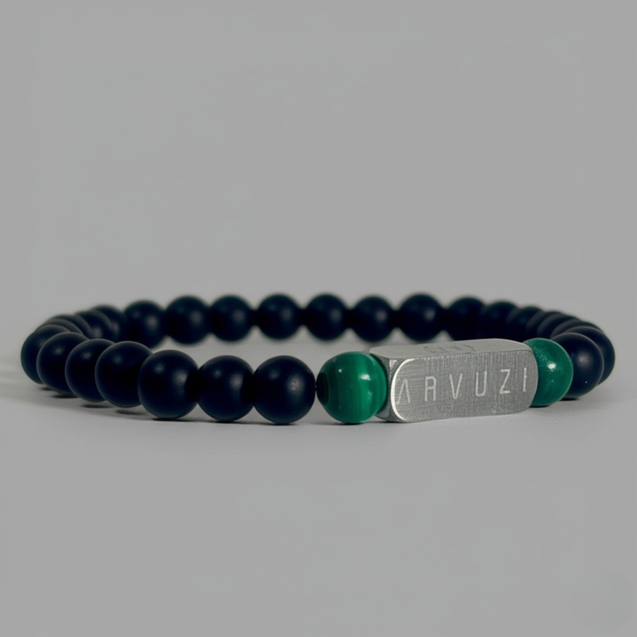 Malachite Beaded Bracelet I 6mm Onyx - Arvuzi