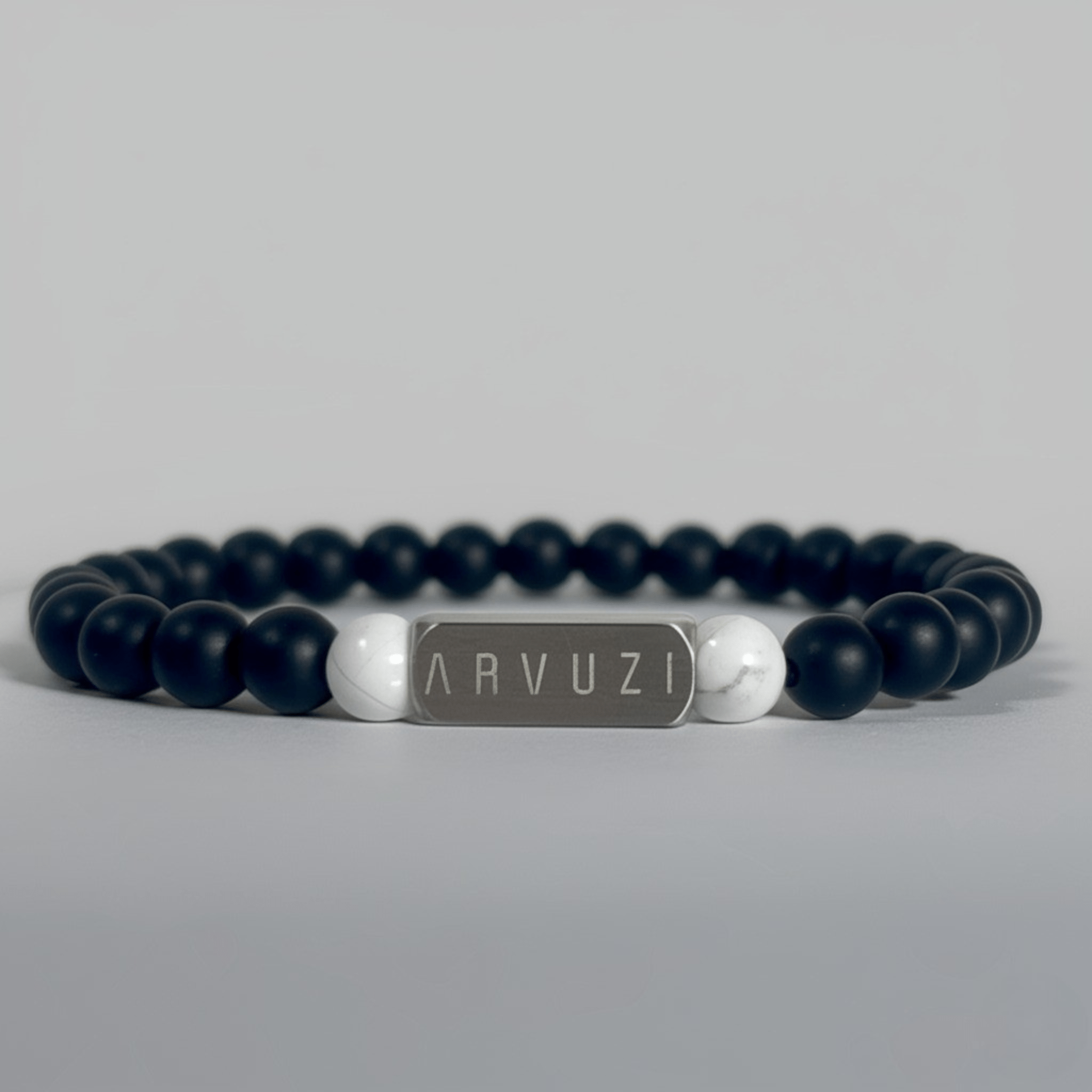 Malachite Beaded Bracelet I 6mm Onyx - Arvuzi