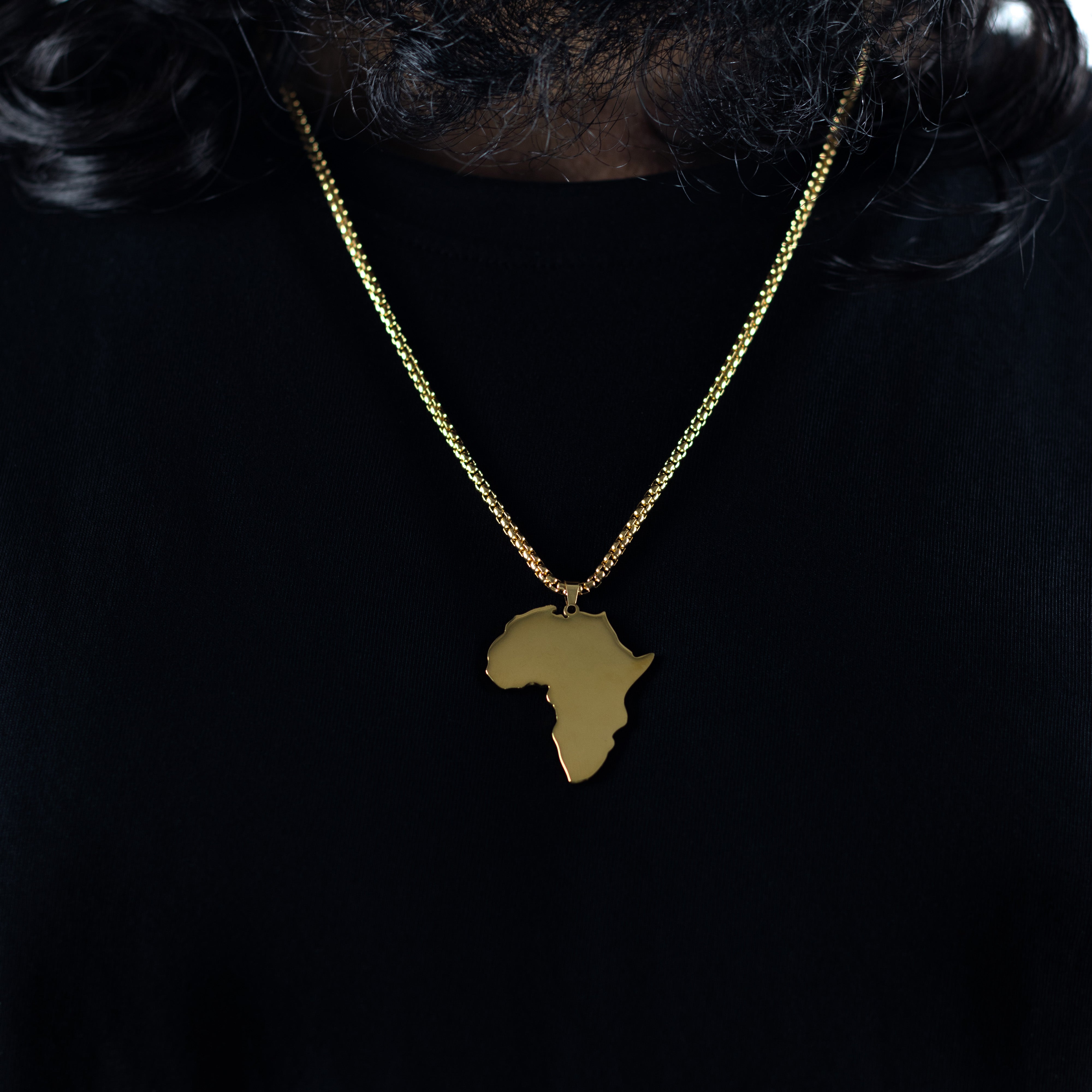 AFRICA PENDANT - GOLD - Arvuzi