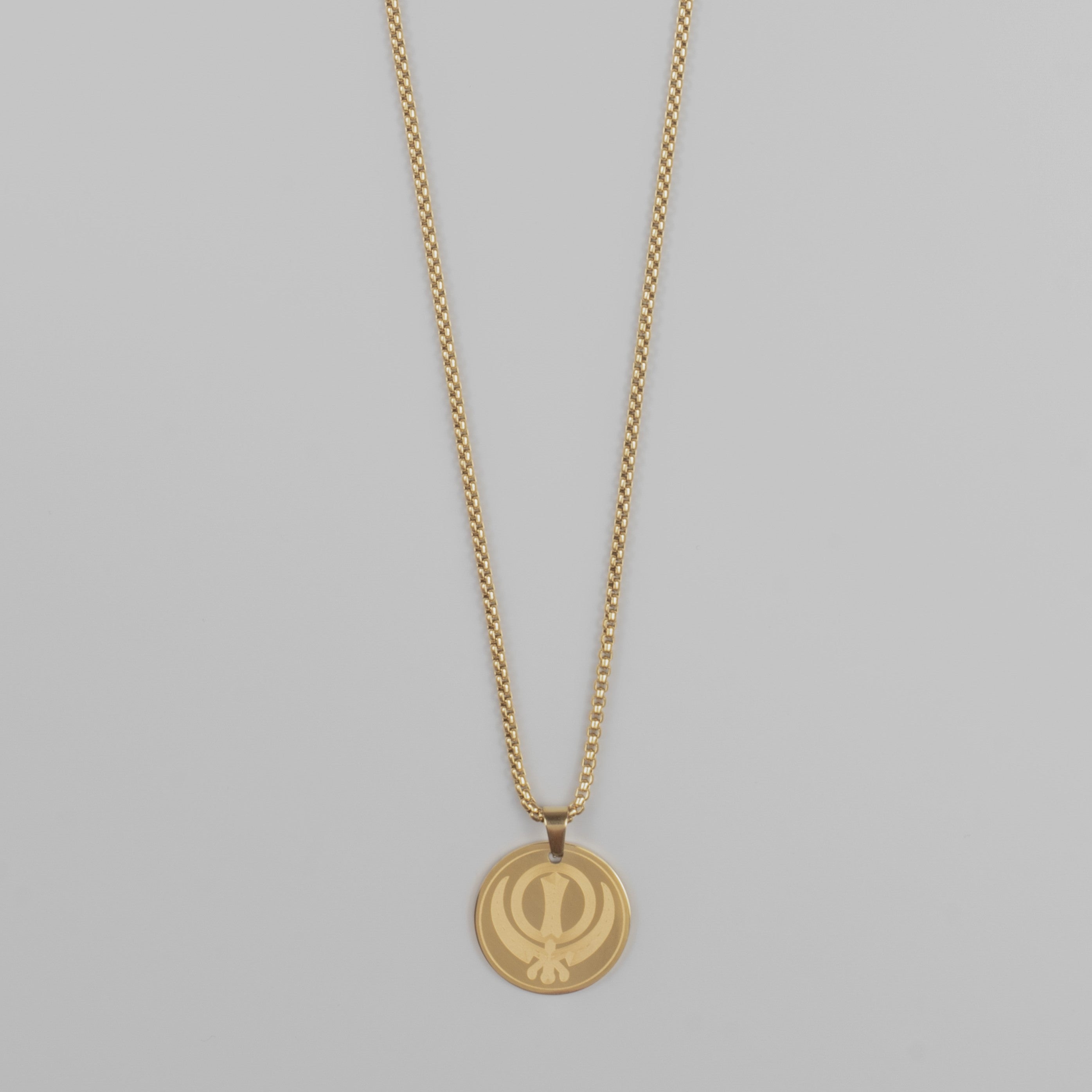 KHANDA PENDANT ROUND - GOLD - Arvuzi