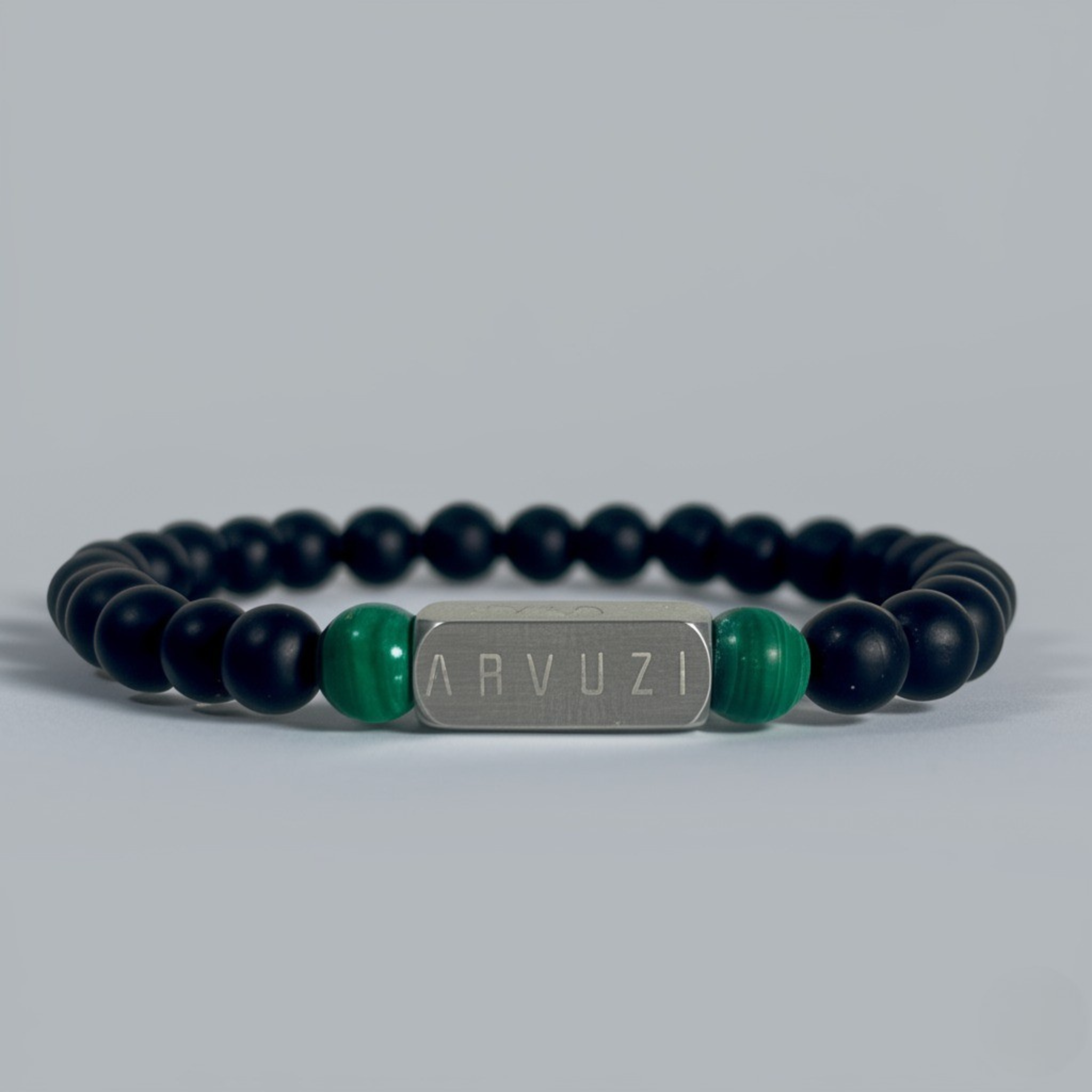 Malachite Beaded Bracelet I 6mm Onyx - Arvuzi