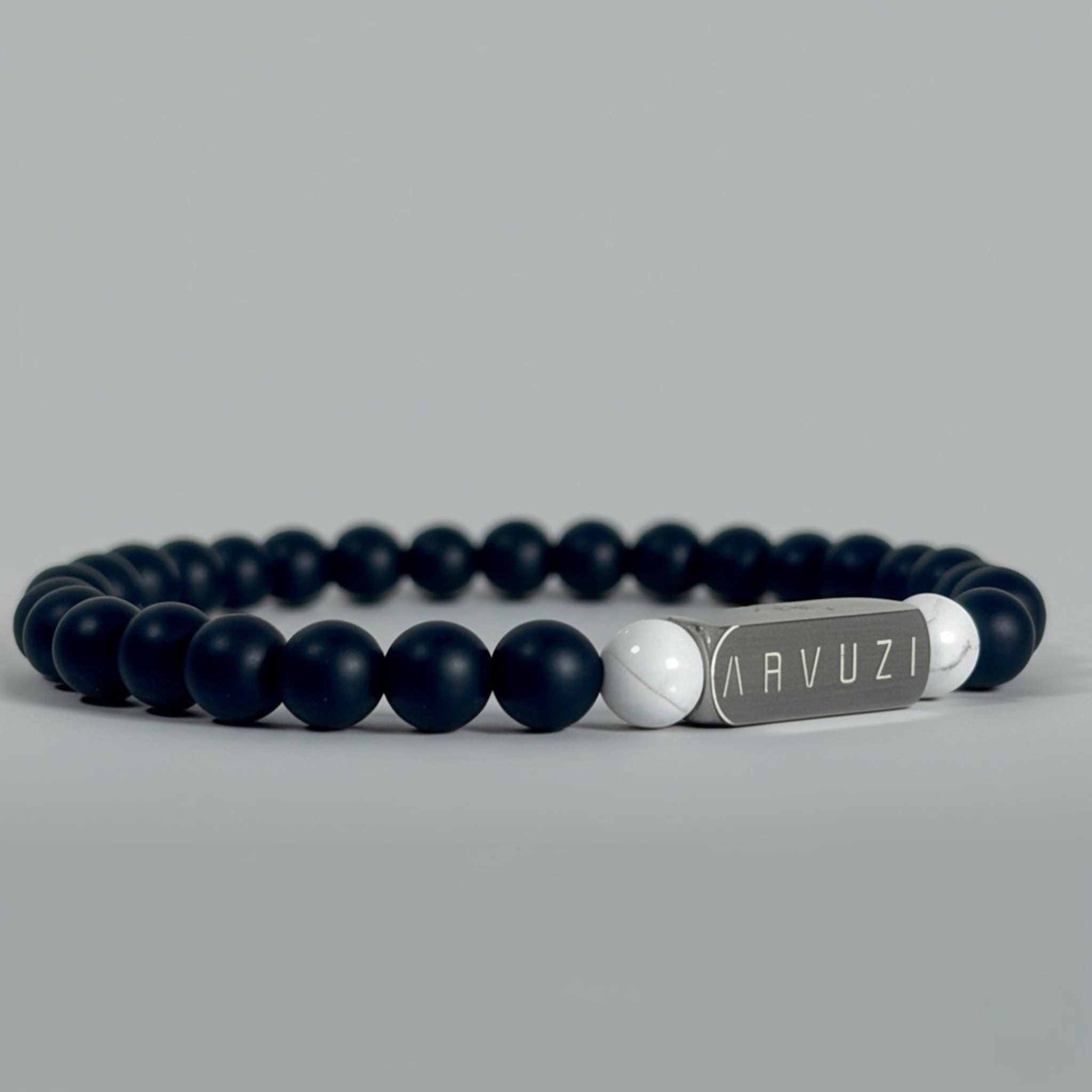 Malachite Beaded Bracelet I 6mm Onyx - Arvuzi