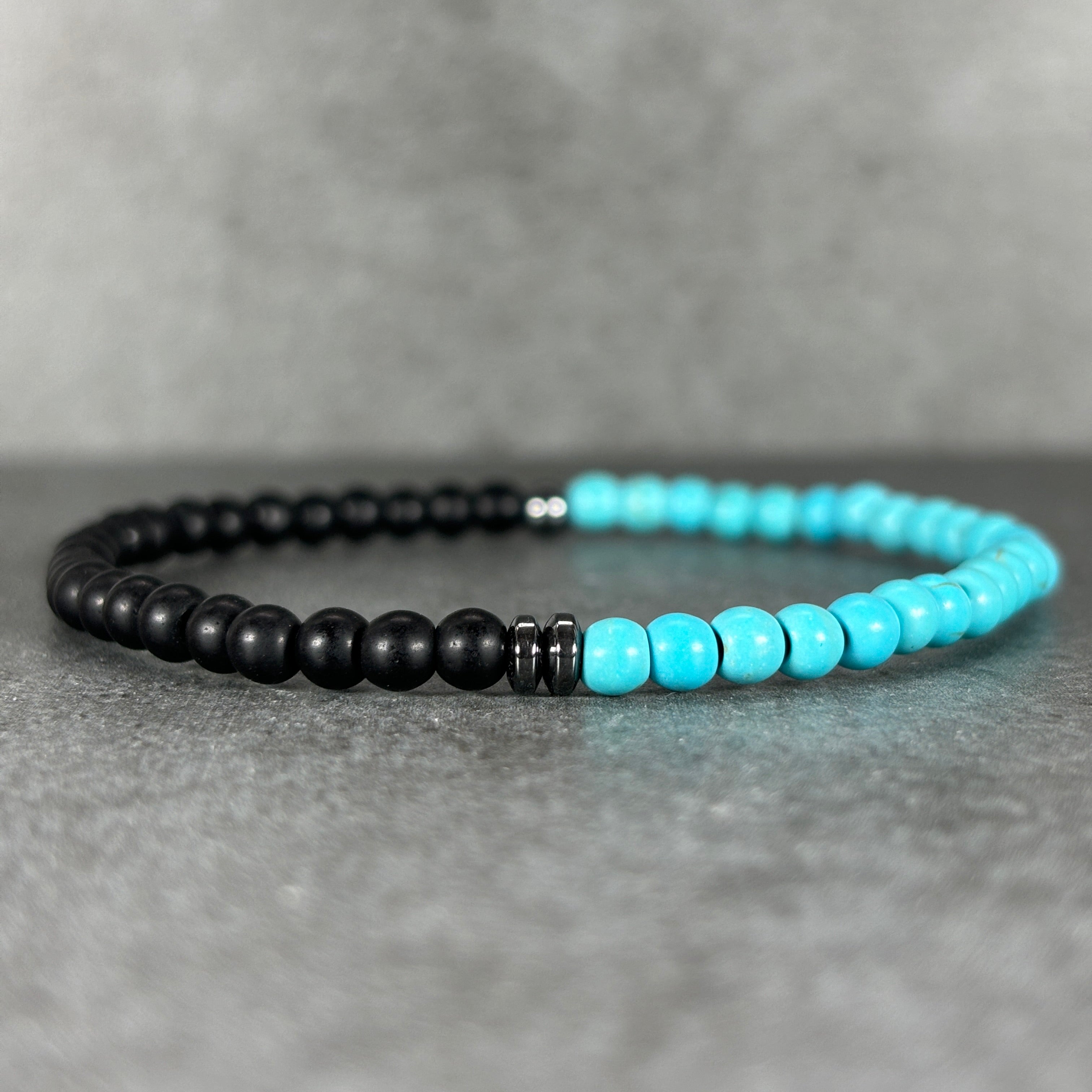 Azure 4mm Beaded Onyx Bracelet