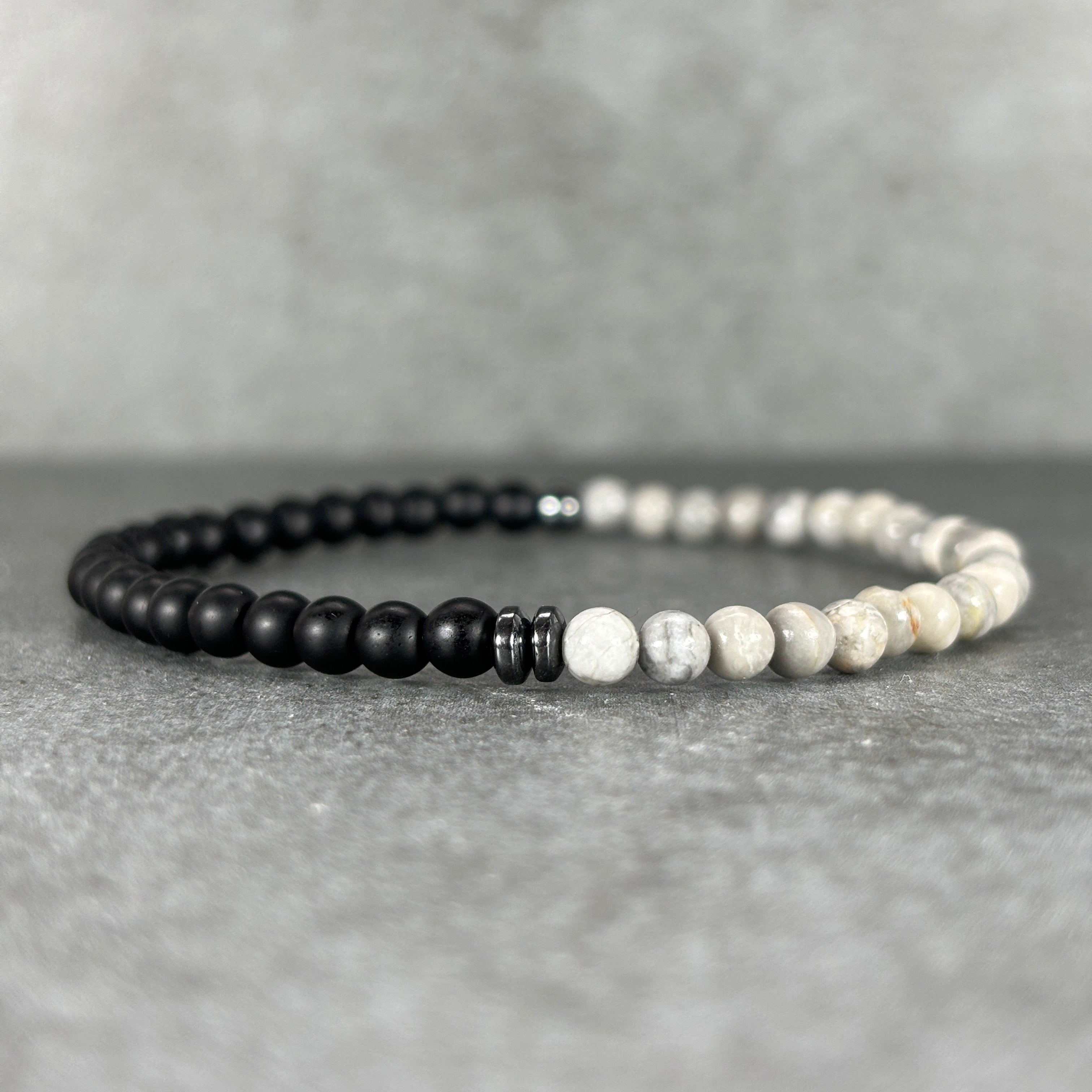 Pangea 4mm Beaded Onyx Bracelet