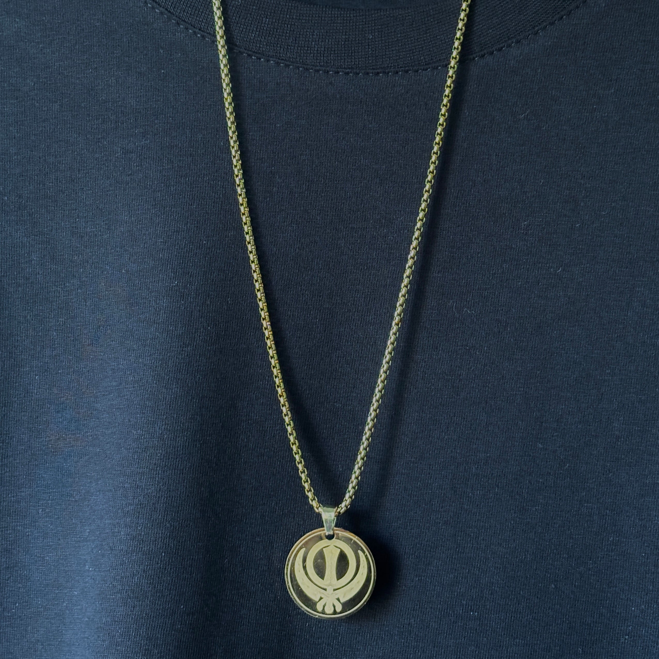 KHANDA PENDANT ROUND - GOLD