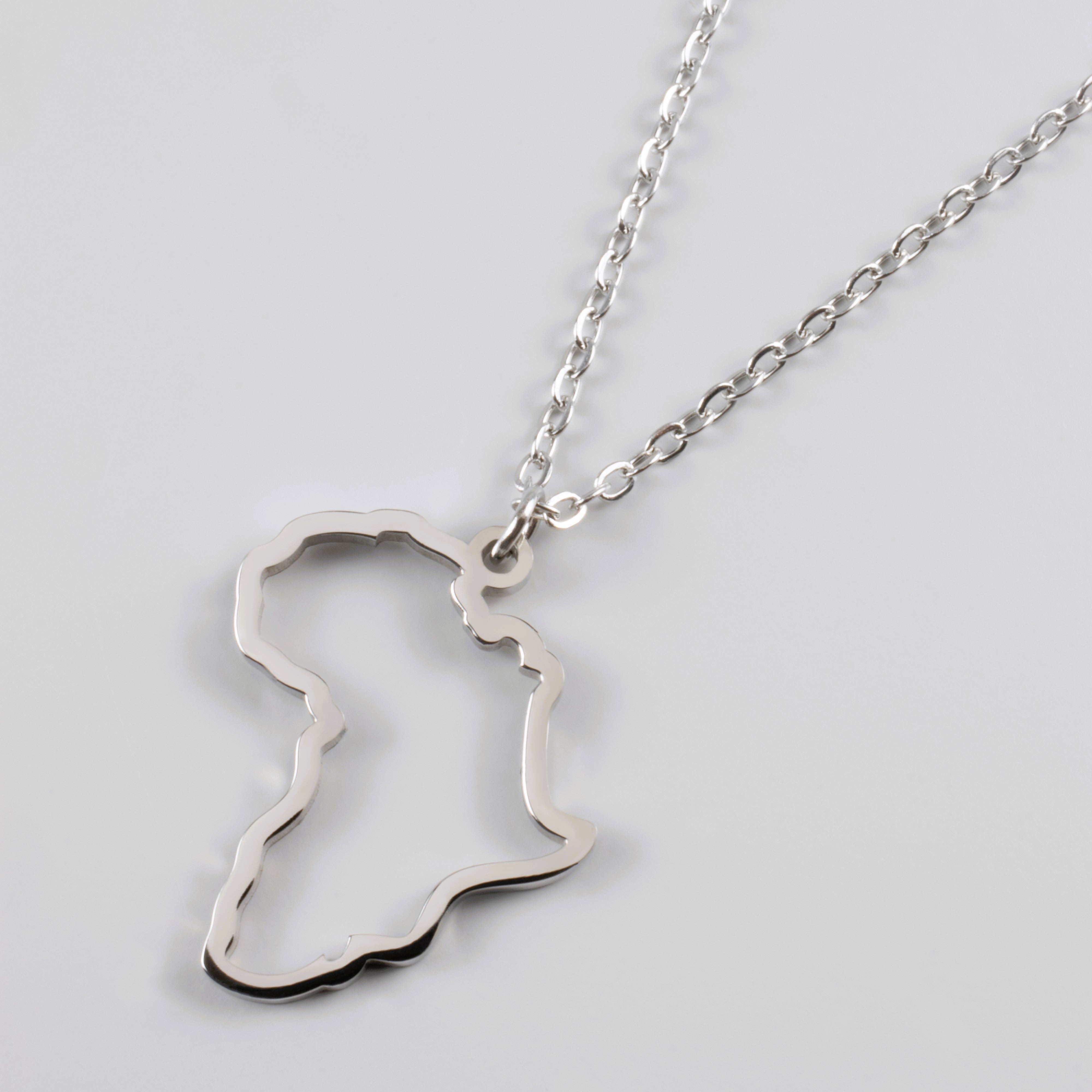 AFRICA MINIMAL PENDANT - SILVER