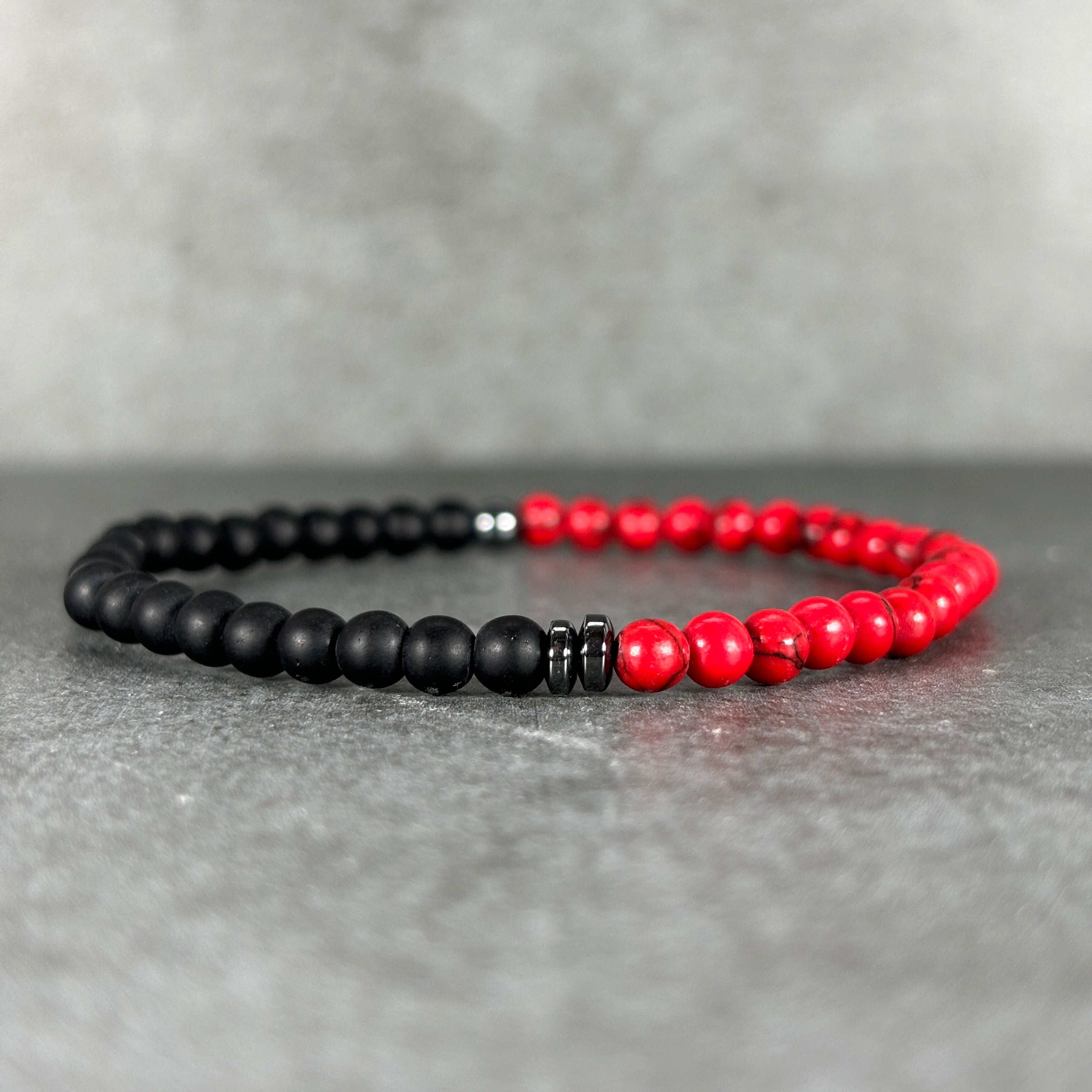 Vermillio 4mm Beaded Onyx Bracelet