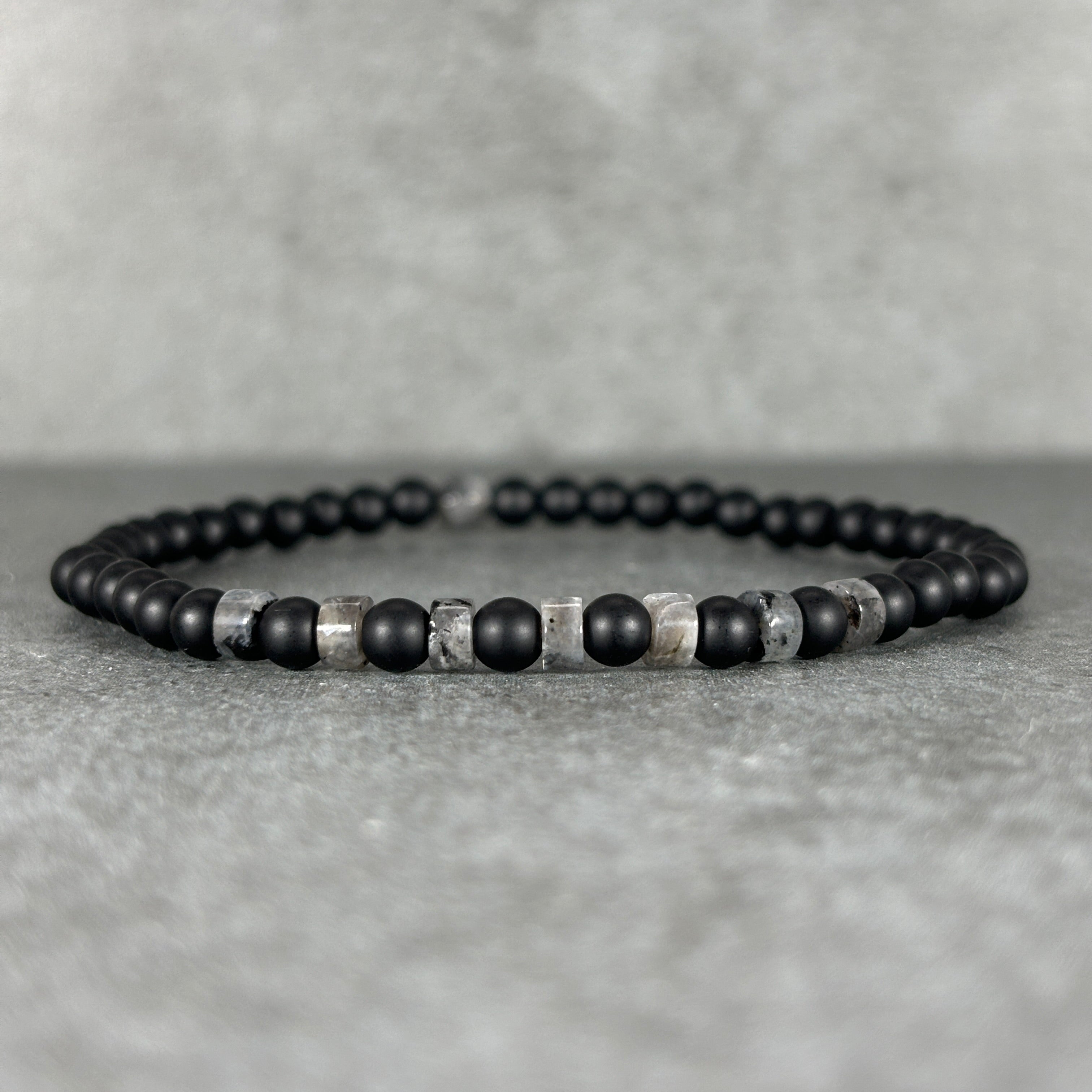 Ravus 4mm Beaded Onyx Bracelet