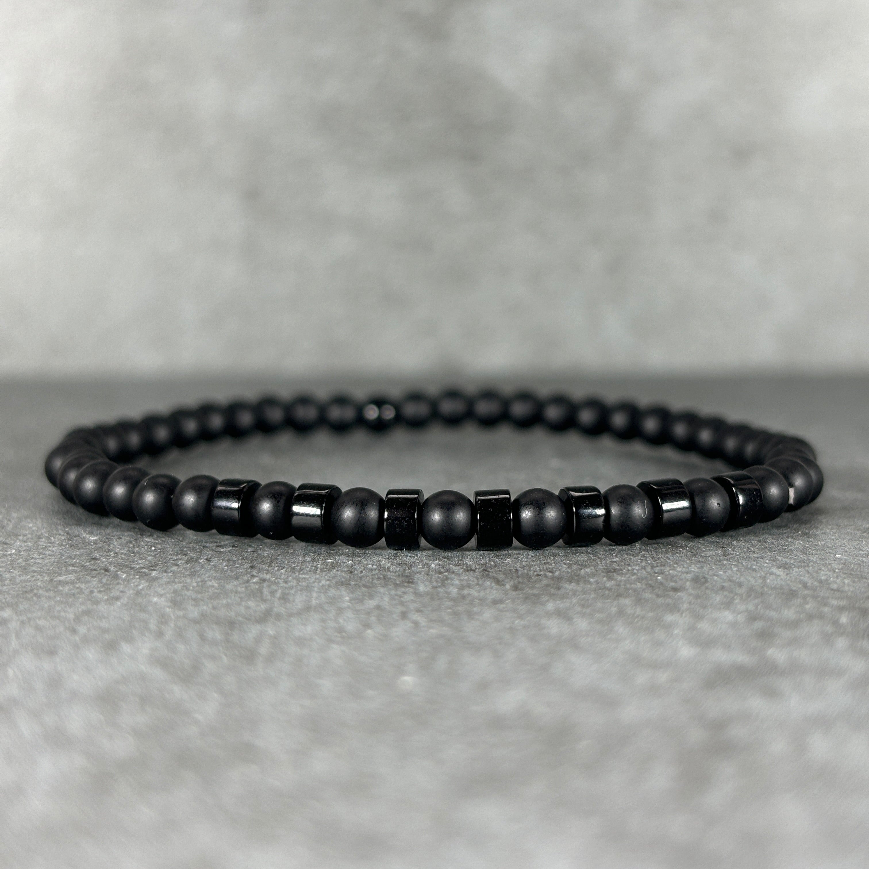 Raven 4mm Beaded Onyx Bracelet